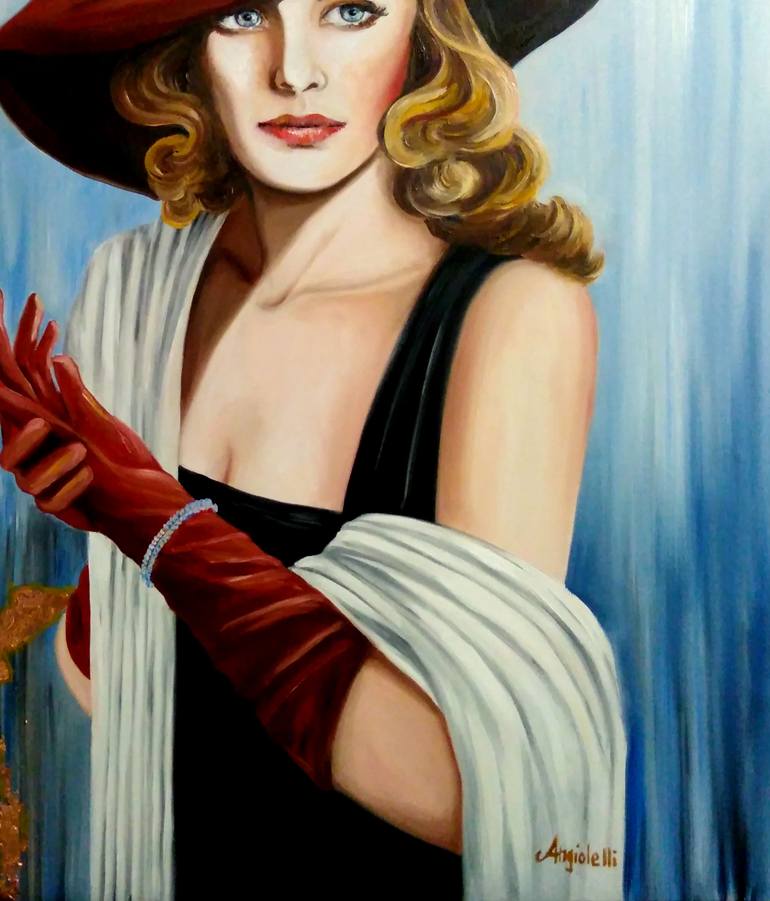 Original Figurative People Painting by Anna Rita Angiolelli