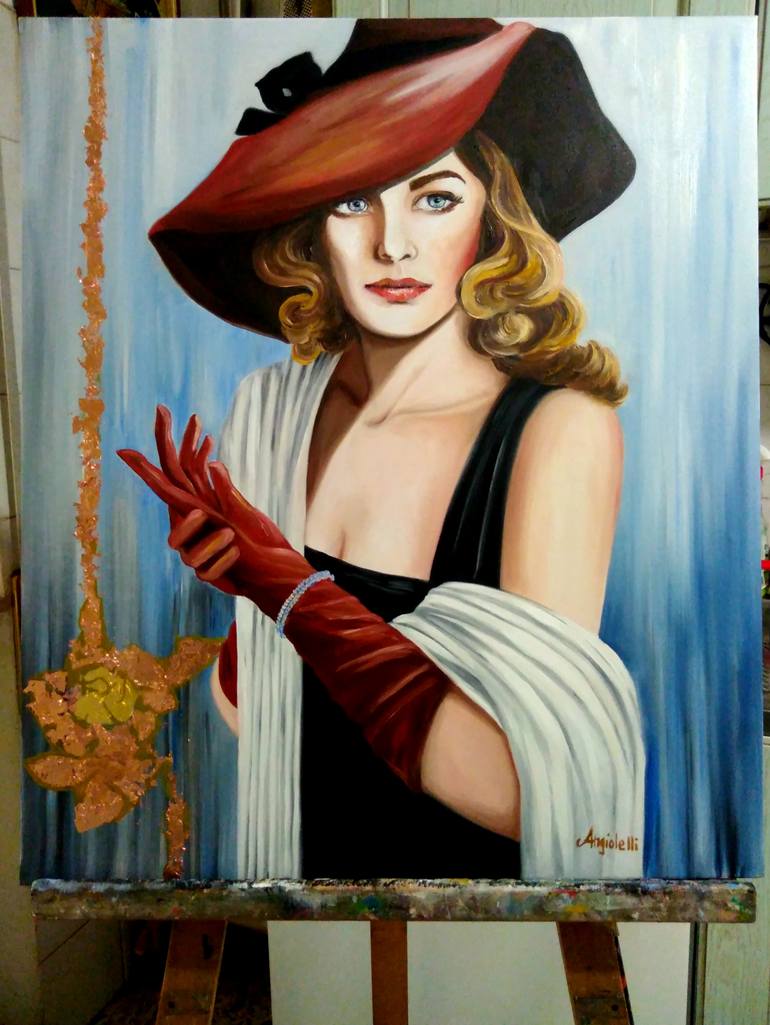 Original Figurative People Painting by Anna Rita Angiolelli