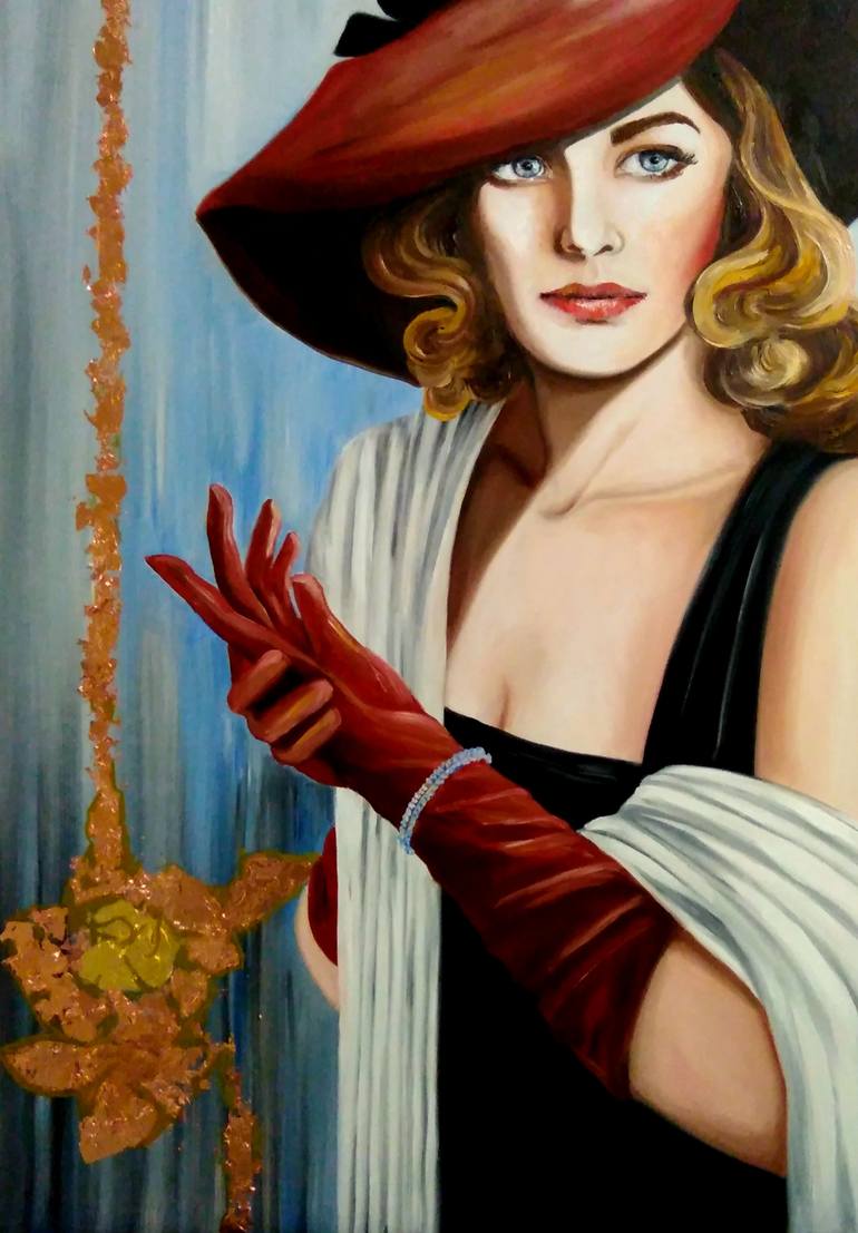 Original Figurative People Painting by Anna Rita Angiolelli