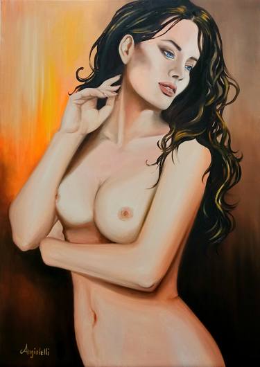 Print of Nude Paintings by Anna Rita Angiolelli