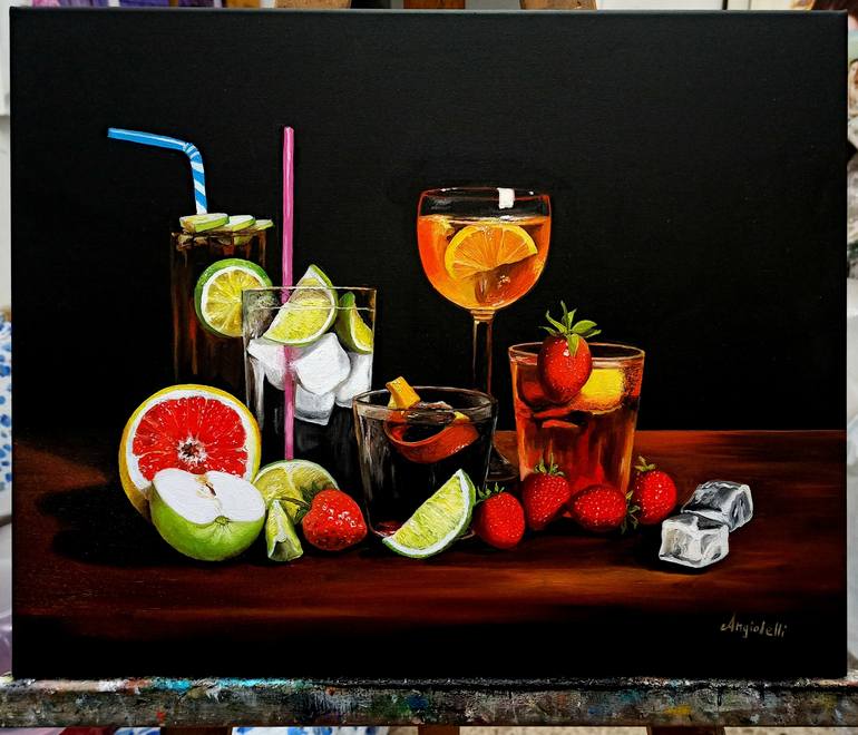 Original Figurative Food & Drink Painting by Anna Rita Angiolelli