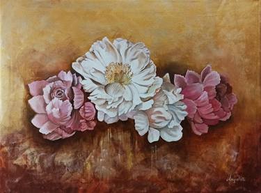 Original Figurative Floral Paintings by Anna Rita Angiolelli