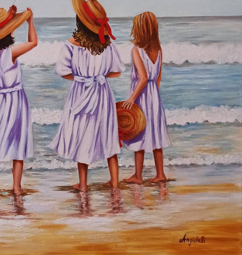 Original Figurative Seascape Painting by Anna Rita Angiolelli