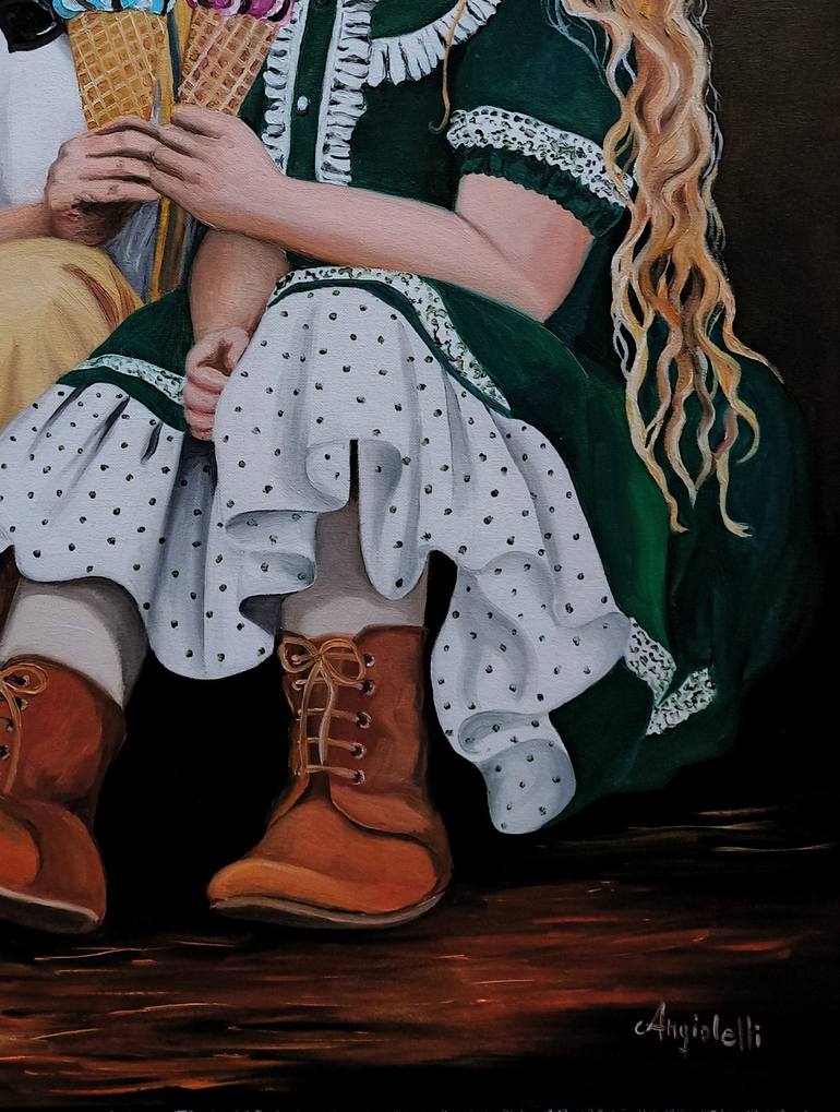 Original Figurative Children Painting by Anna Rita Angiolelli