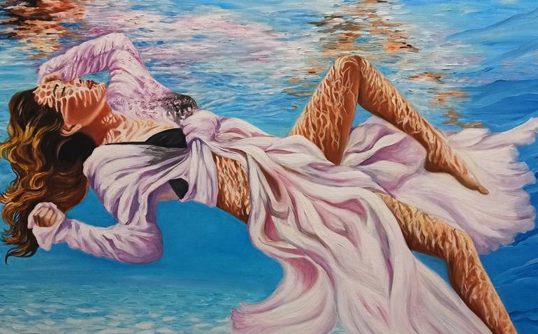 Original Figurative Women Painting by Anna Rita Angiolelli
