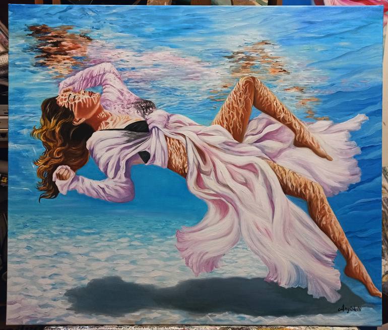 Original Figurative Women Painting by Anna Rita Angiolelli