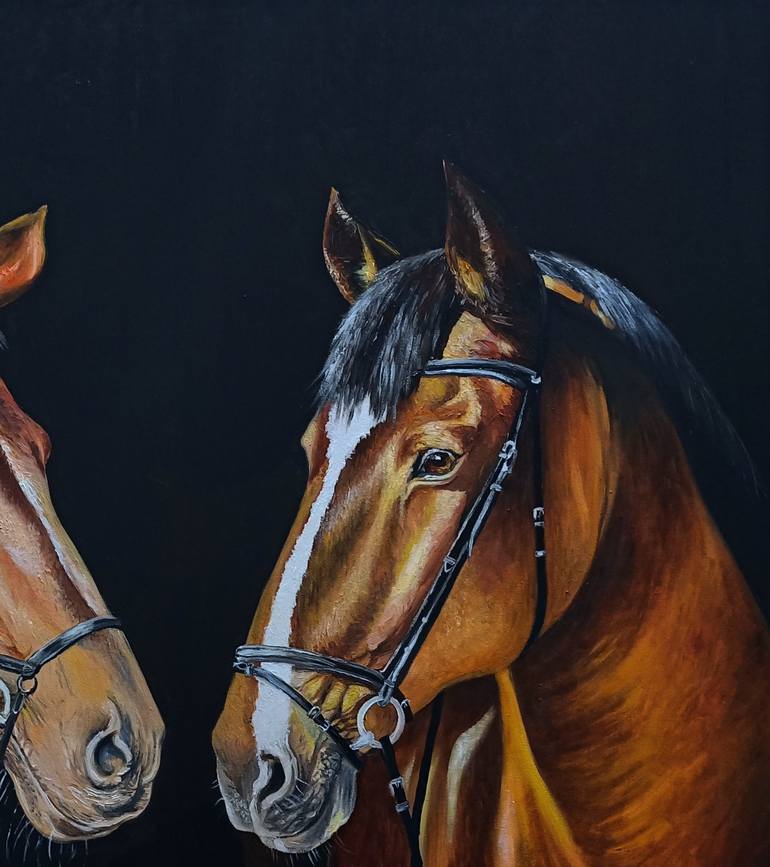 Original Figurative Horse Painting by Anna Rita Angiolelli