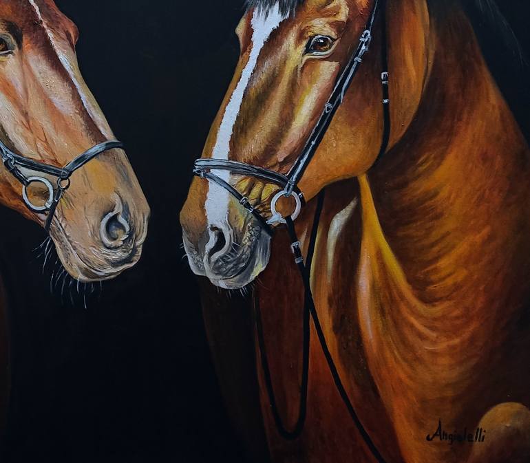 Original Figurative Horse Painting by Anna Rita Angiolelli