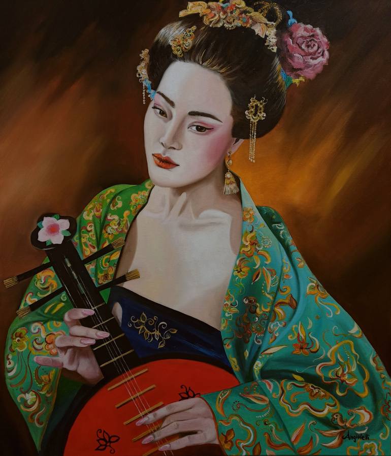 Print of Figurative Portrait Paintings by Anna Rita Angiolelli