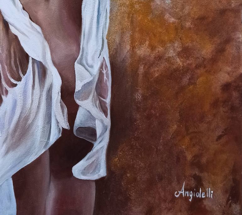 Original Figurative Nude Painting by Anna Rita Angiolelli