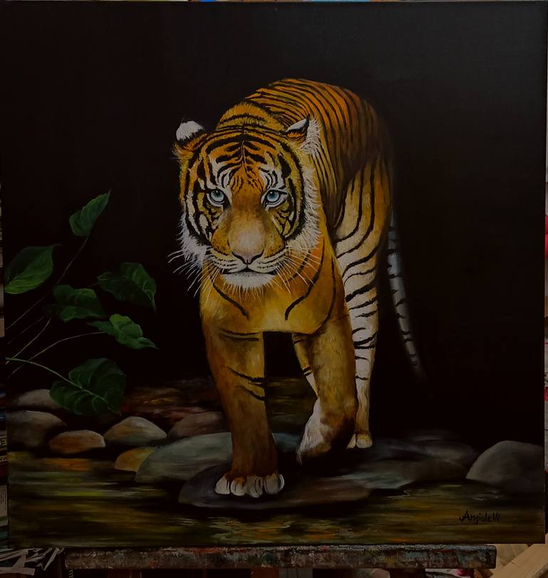 Original Figurative Animal Painting by Anna Rita Angiolelli