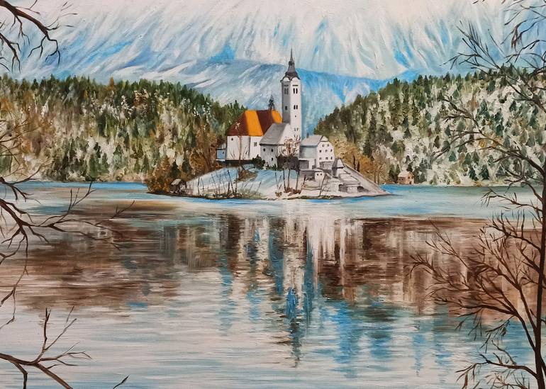 Original Landscape Painting by Anna Rita Angiolelli