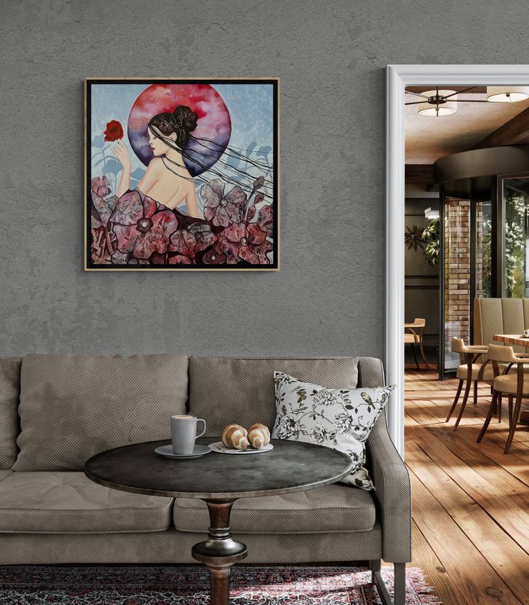 Original Art Deco Women Painting by Elena Markova