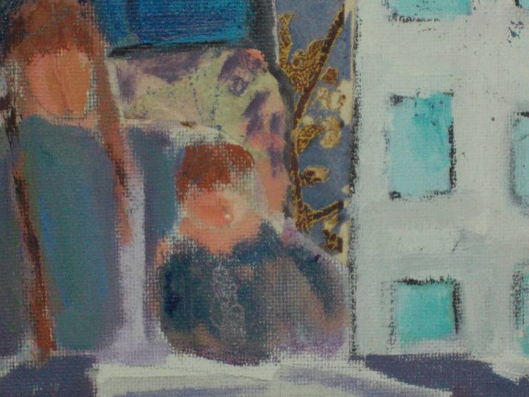 Original Abstract People Painting by Bonnie Czegledi