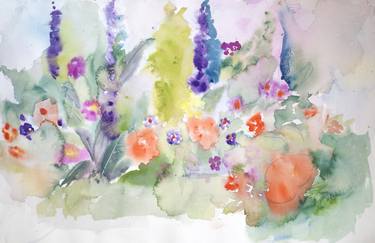 Original Abstract Expressionism Floral Paintings by Bonnie Czegledi