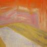 This work was inspired by the feeling of light rain and apricot/amber coloured light, while on a promenade.