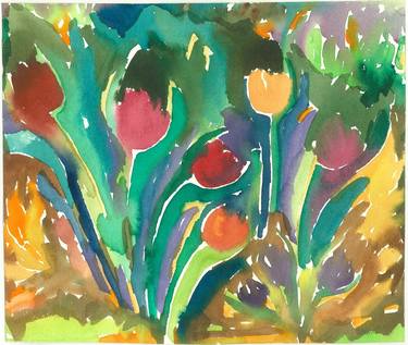 Print of Abstract Floral Paintings by Bonnie Czegledi