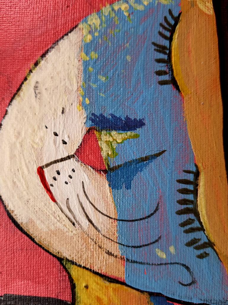 Original Expressionism Cats Painting by Rakhmet Redzhepov