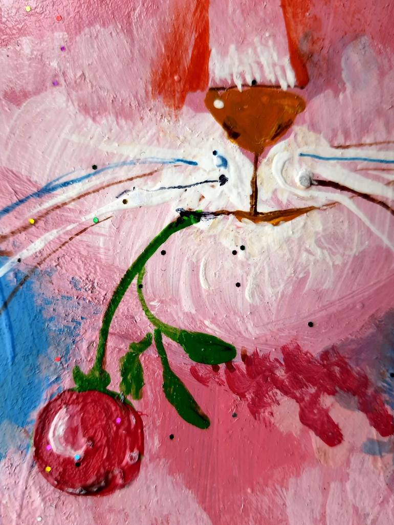 Original Expressionism Cats Painting by Rakhmet Redzhepov