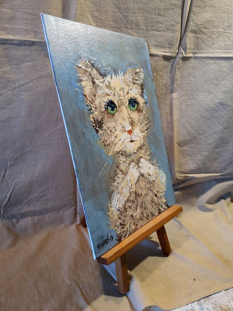 Original Cats Painting by Rakhmet Redzhepov