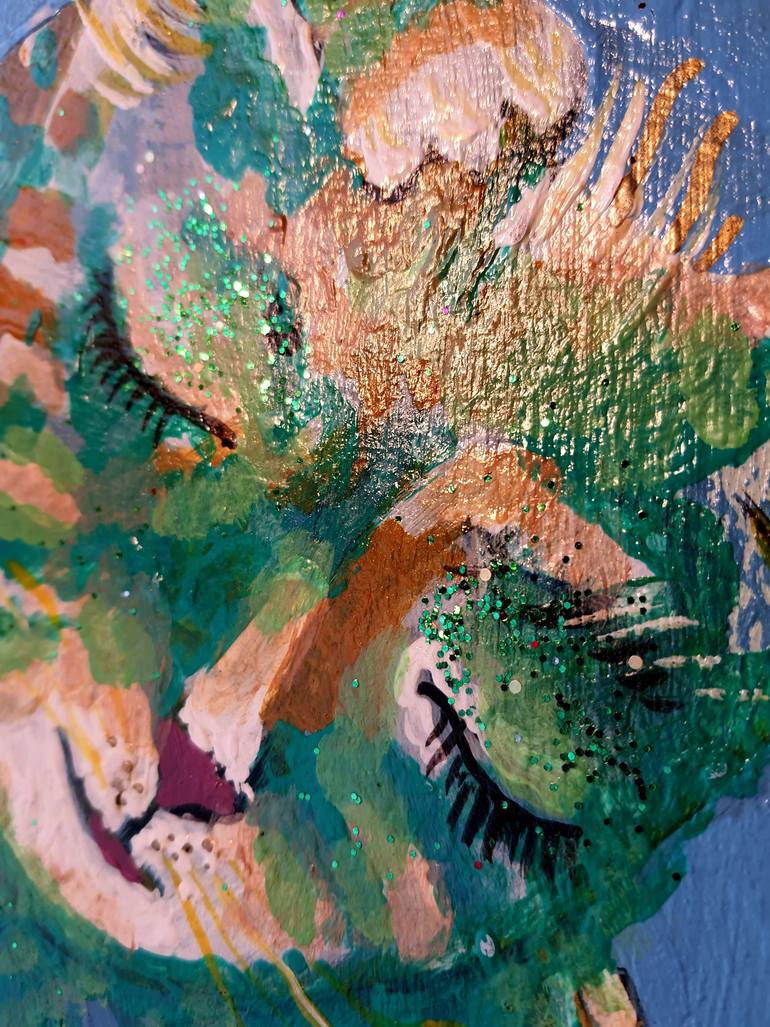 Original Expressionism Cats Painting by Rakhmet Redzhepov