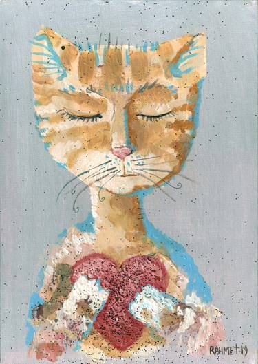 Print of Impressionism Cats Paintings by Rakhmet Redzhepov