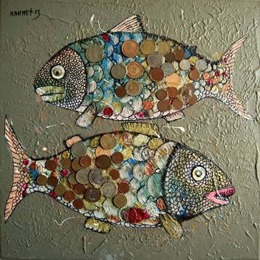 Print of Fish Paintings by Rakhmet Redzhepov