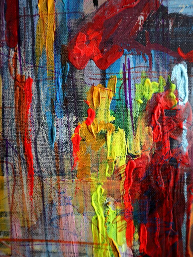Original Abstract Expressionism Abstract Painting by Rakhmet Redzhepov