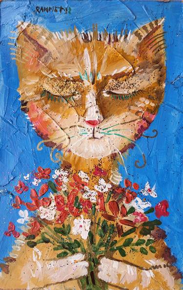 Print of Impressionism Cats Paintings by Rakhmet Redzhepov