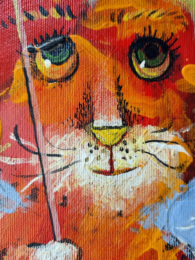 Original Cats Painting by Rakhmet Redzhepov