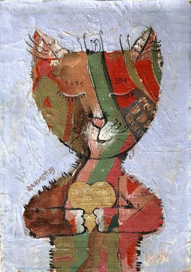 Print of Cats Paintings by Rakhmet Redzhepov