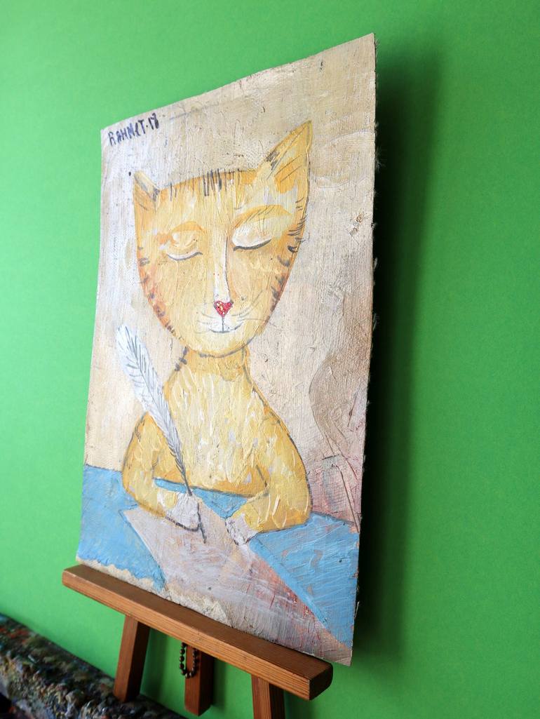 Original Cats Painting by Rakhmet Redzhepov