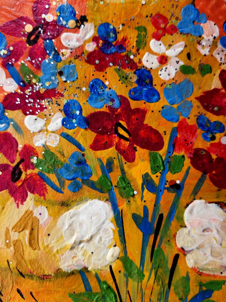 Original Impressionism Cats Painting by Rakhmet Redzhepov