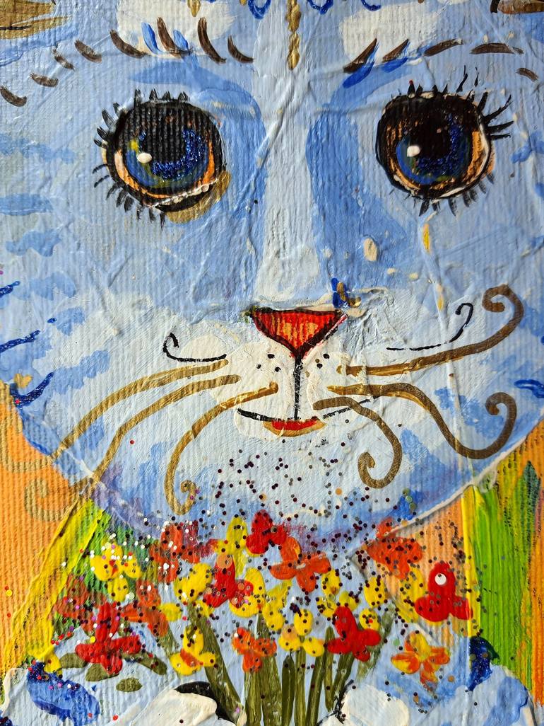 Original Cats Painting by Rakhmet Redzhepov