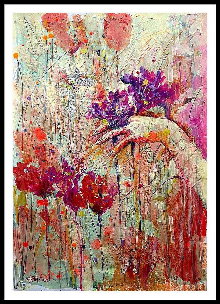 Original Expressionism Floral Painting by Rakhmet Redzhepov