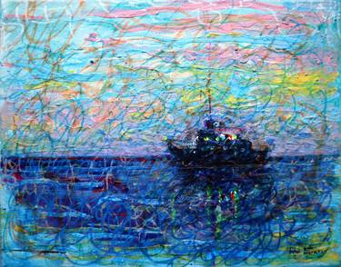 Print of Expressionism Seascape Paintings by Rakhmet Redzhepov