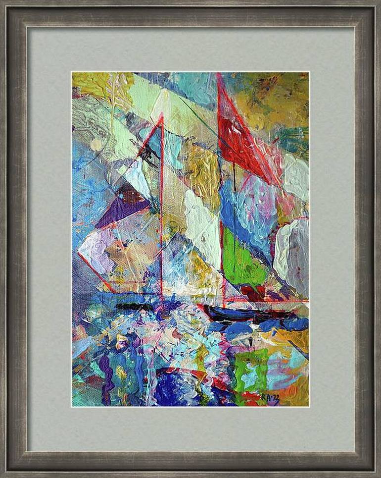 Original Abstract Expressionism Seascape Painting by Rakhmet Redzhepov