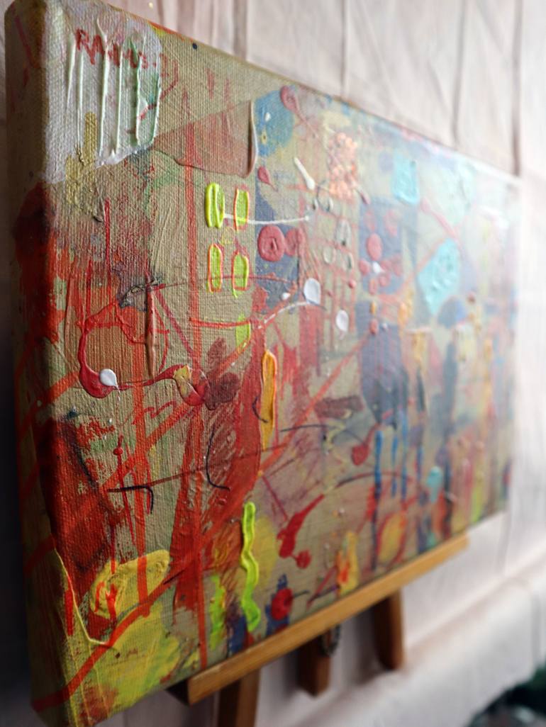 Original Abstract Expressionism Cities Painting by Rakhmet Redzhepov