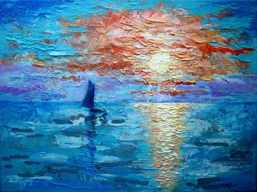 Print of Seascape Paintings by Rakhmet Redzhepov