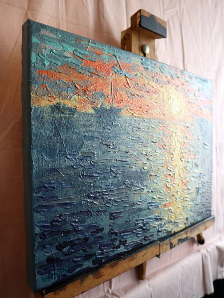 Original Impressionism Seascape Painting by Rakhmet Redzhepov