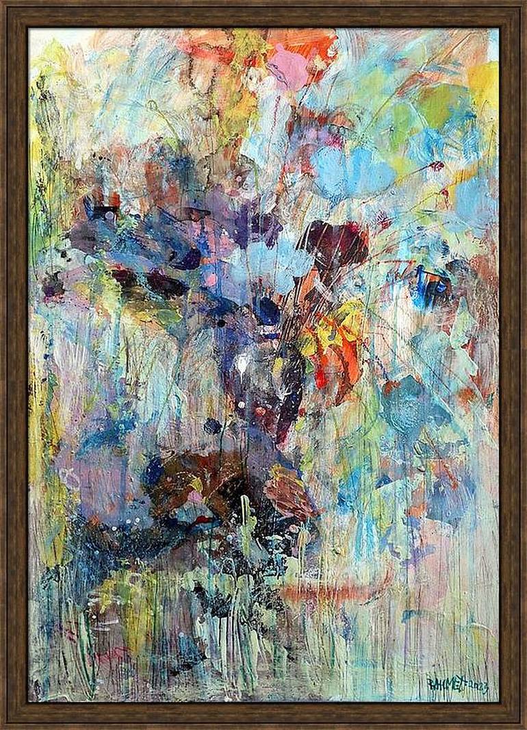 Original Expressionism Floral Painting by Rakhmet Redzhepov