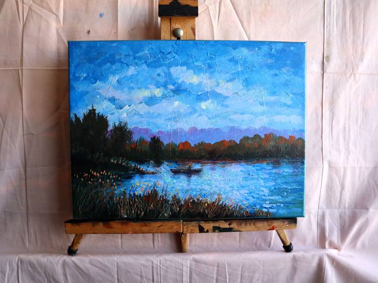 Original Impressionism Landscape Painting by Rakhmet Redzhepov