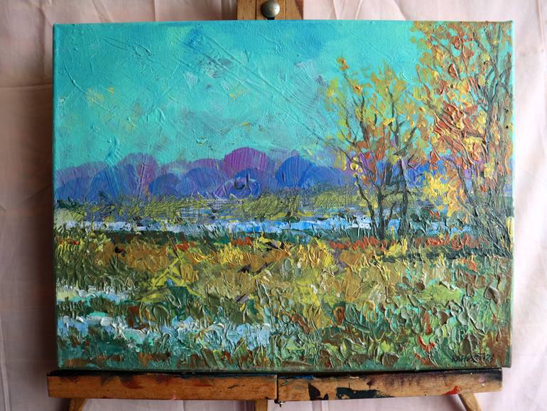 Original Impressionism Landscape Painting by Rakhmet Redzhepov