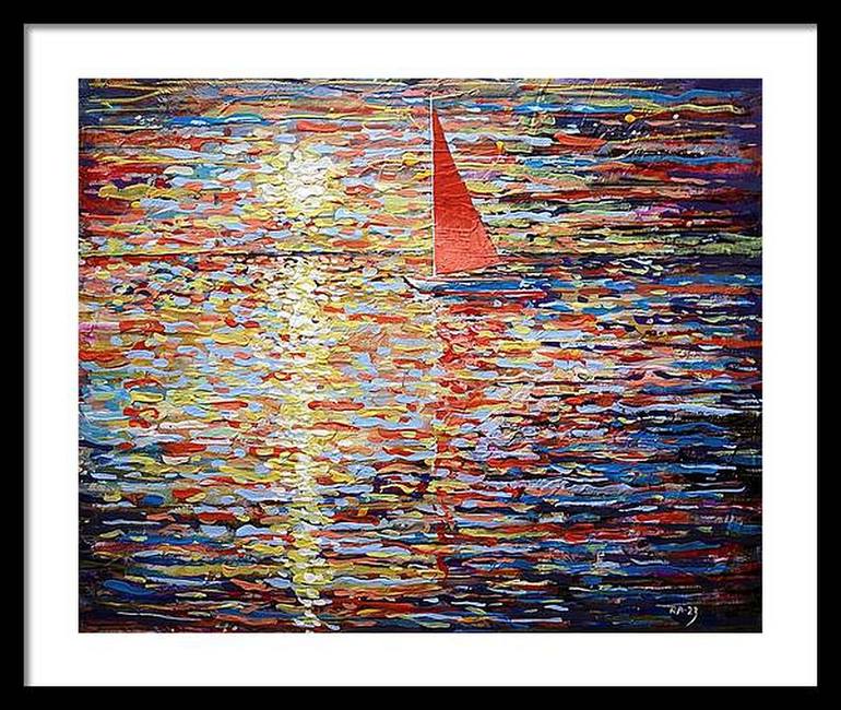 Original Expressionism Seascape Painting by Rakhmet Redzhepov