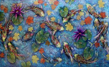 Print of Expressionism Fish Paintings by Rakhmet Redzhepov