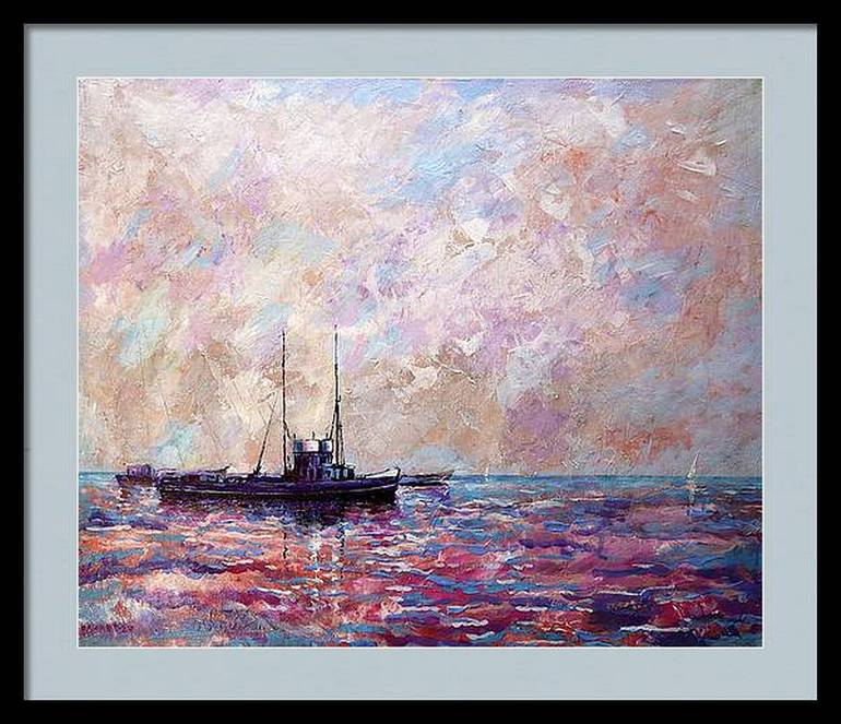 Original Impressionism Seascape Painting by Rakhmet Redzhepov