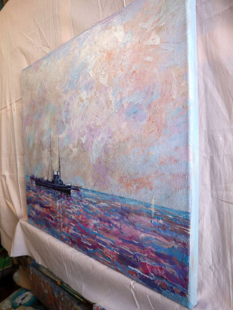 Original Impressionism Seascape Painting by Rakhmet Redzhepov