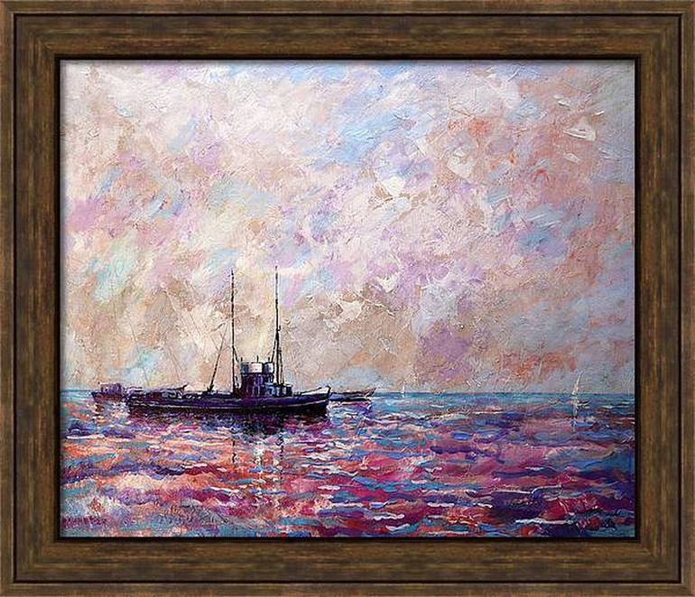 Original Impressionism Seascape Painting by Rakhmet Redzhepov