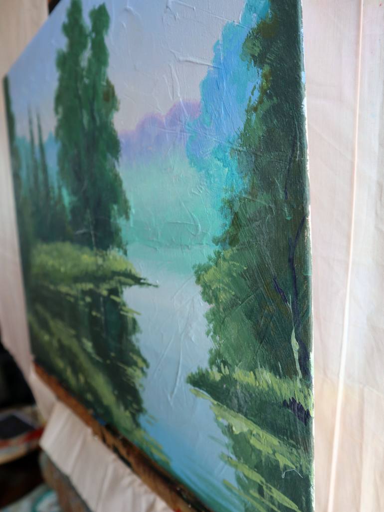 Original Impressionism Landscape Painting by Rakhmet Redzhepov