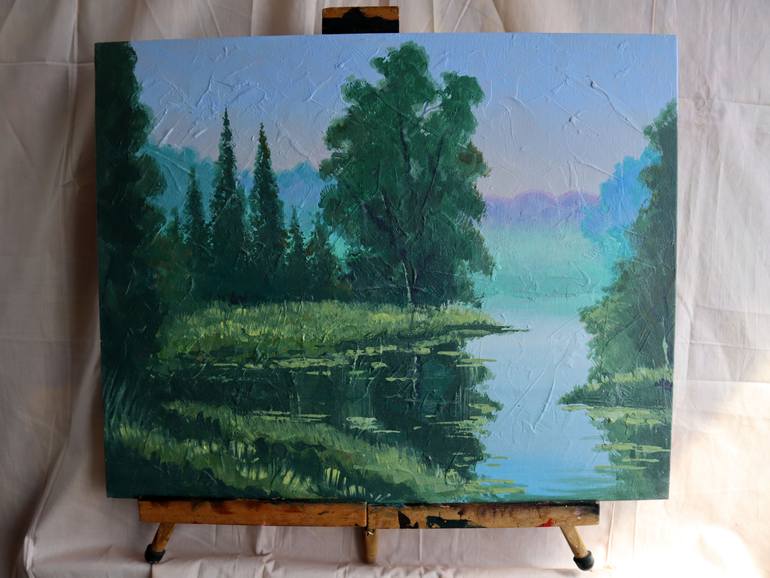 Original Impressionism Landscape Painting by Rakhmet Redzhepov